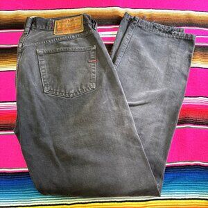VTG Diesel Jeans Mens 36; Fit 33x32 Grey Black‎ Straight Leg Button Fly Italy